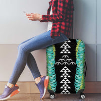 Black Palaka Hawaii Iwa Bird Luggage Cover Hawaiian Kakau Jade Vine Lei LT14 - Polynesian Pride