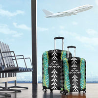 Black Palaka Hawaii Iwa Bird Luggage Cover Hawaiian Kakau Jade Vine Lei LT14 - Polynesian Pride