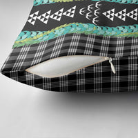 Black Palaka Hawaii Iwa Bird Pillow Cover Hawaiian Kakau Jade Vine Lei - Polynesian Pride