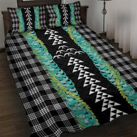Black Palaka Hawaii Iwa Bird Quilt Bed Set Hawaiian Kakau Jade Vine Lei LT14 Black - Polynesian Pride