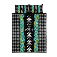 Black Palaka Hawaii Iwa Bird Quilt Bed Set Hawaiian Kakau Jade Vine Lei LT14 - Polynesian Pride