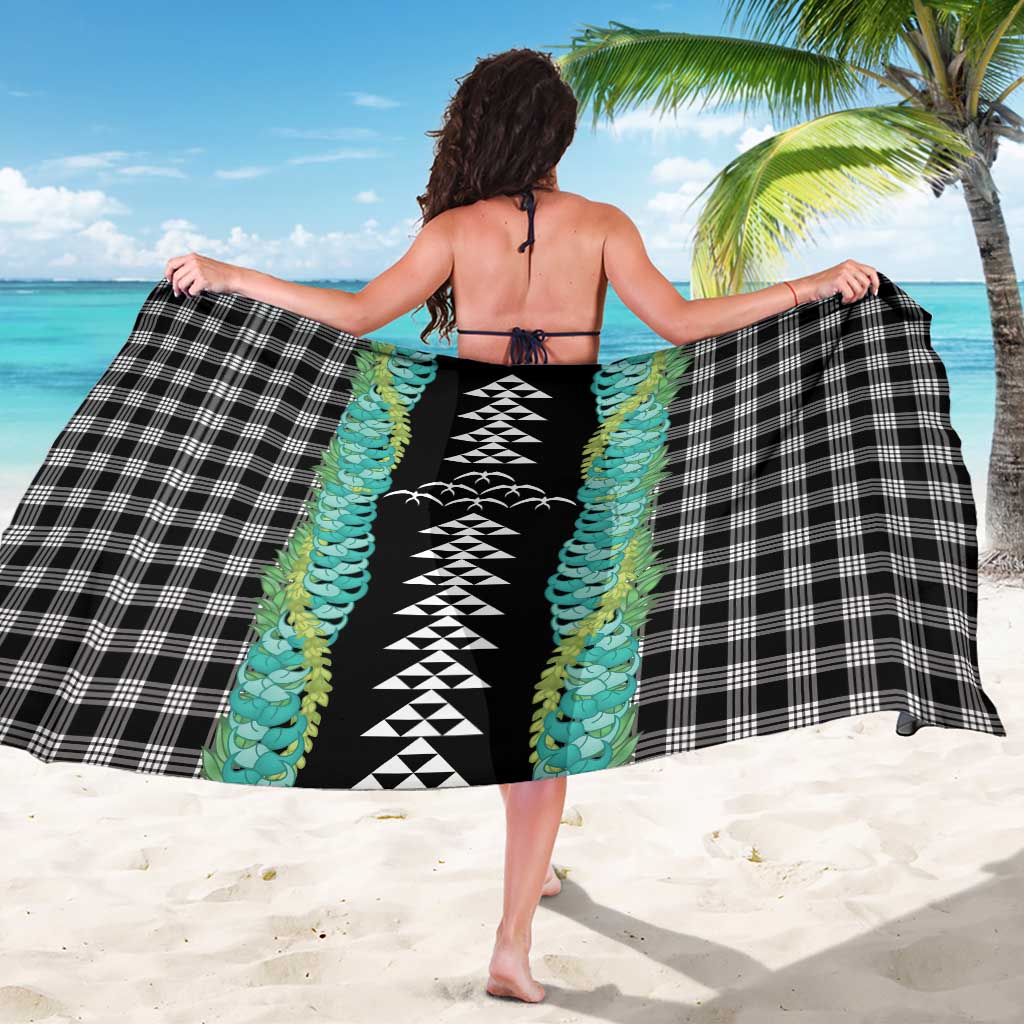 Black Palaka Hawaii Iwa Bird Sarong Hawaiian Kakau Jade Vine Lei LT14 - Polynesian Pride
