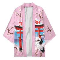 Japanese Torii Gate Cranes Personalised Kimono Fuji Mount Sakura Seigaiha Pattern