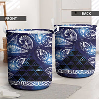 Matariki New Zealand Laundry Basket NZ Niho Taniwha Maori New Year Blue Galaxy LT14 - Polynesian Pride