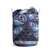 Matariki New Zealand Laundry Basket NZ Niho Taniwha Maori New Year Blue Galaxy LT14 - Polynesian Pride