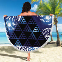 Matariki New Zealand Beach Blanket NZ Niho Taniwha Maori New Year Blue Galaxy LT14 - Polynesian Pride