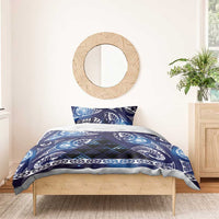 Matariki New Zealand Bedding Set NZ Niho Taniwha Maori New Year Blue Galaxy
