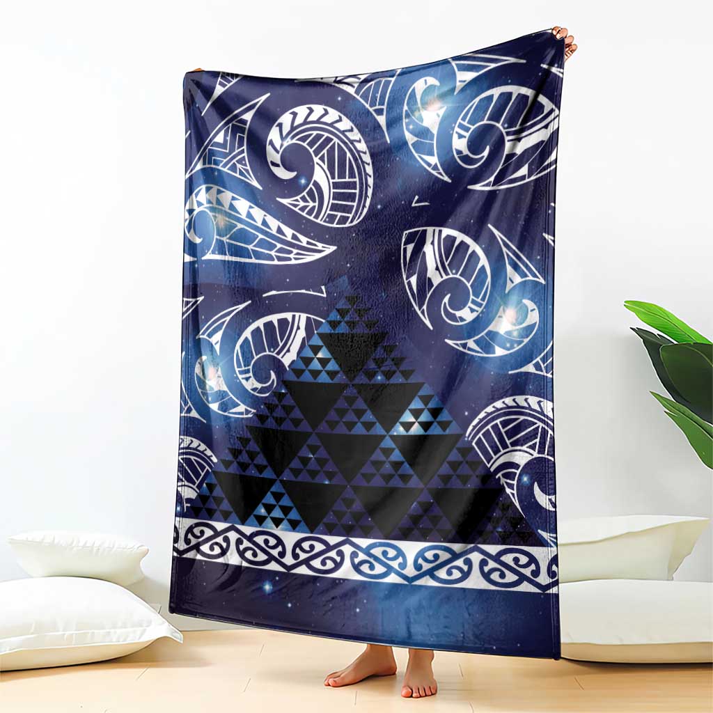 Matariki New Zealand Blanket NZ Niho Taniwha Maori New Year Blue Galaxy