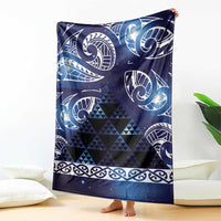 Matariki New Zealand Blanket NZ Niho Taniwha Maori New Year Blue Galaxy