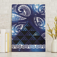 Matariki New Zealand Canvas Wall Art NZ Niho Taniwha Maori New Year Blue Galaxy LT14 Without Frame Blue - Polynesian Pride