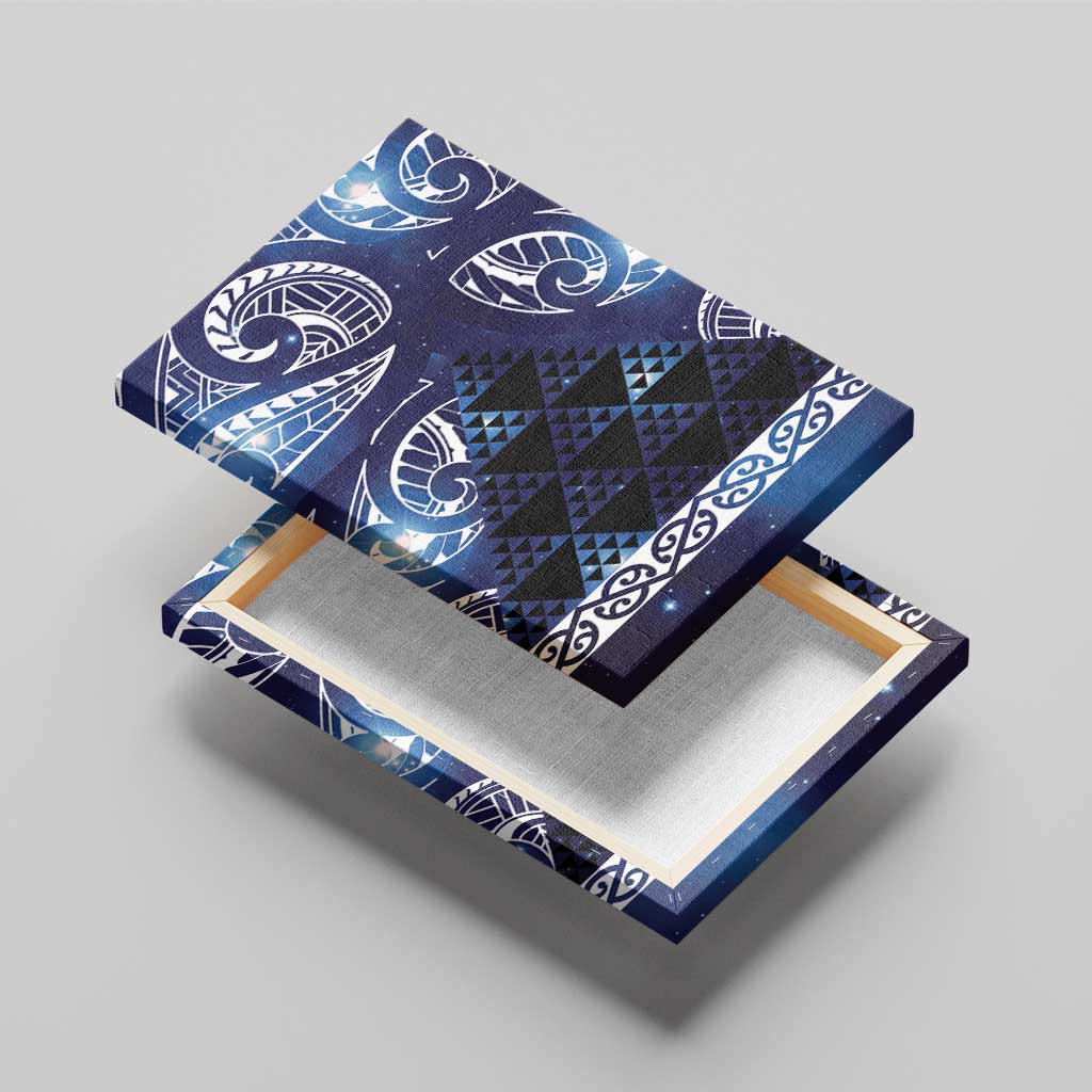 Matariki New Zealand Canvas Wall Art NZ Niho Taniwha Maori New Year Blue Galaxy LT14 - Polynesian Pride