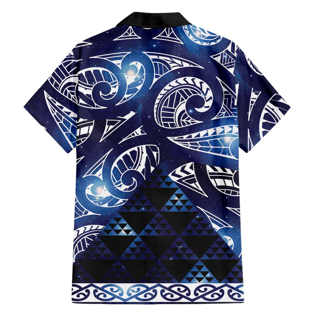 Matariki New Zealand Family Matching Puletasi and Hawaiian Shirt NZ Niho Taniwha Maori New Year Blue Galaxy LT14 - Polynesian Pride