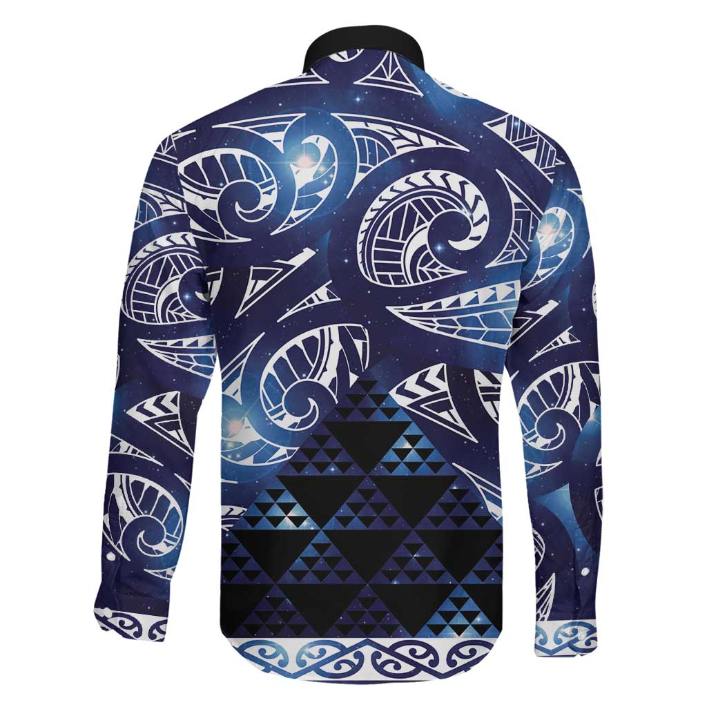 Matariki New Zealand Family Matching Puletasi and Hawaiian Shirt NZ Niho Taniwha Maori New Year Blue Galaxy LT14 - Polynesian Pride
