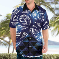 Matariki New Zealand Hawaiian Shirt NZ Niho Taniwha Maori New Year Blue Galaxy