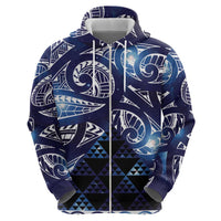 Matariki New Zealand Hoodie NZ Niho Taniwha Maori New Year Blue Galaxy