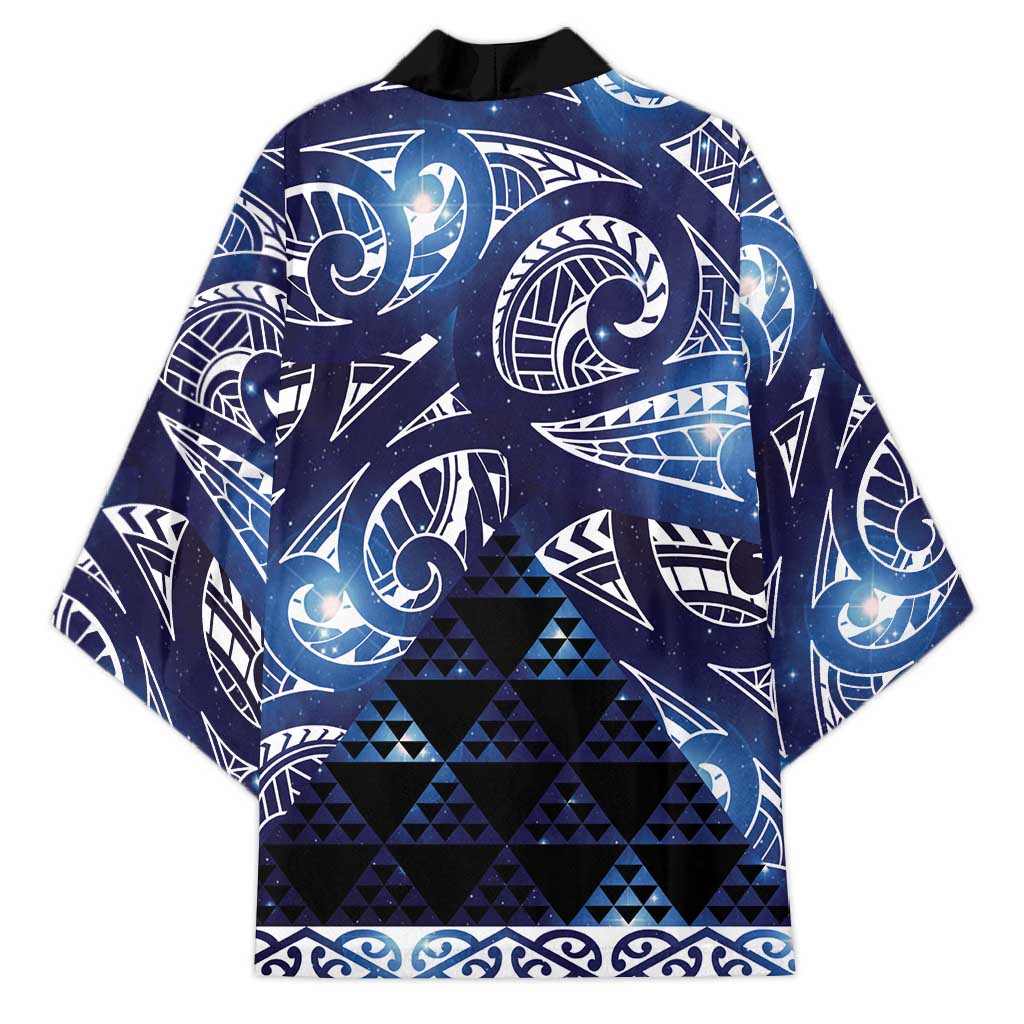 Matariki New Zealand Kimono NZ Niho Taniwha Maori New Year Blue Galaxy LT14 - Polynesian Pride