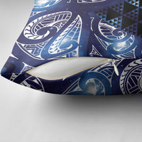 Matariki New Zealand Pillow Cover NZ Niho Taniwha Maori New Year Blue Galaxy