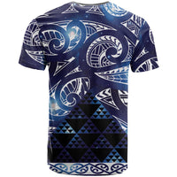 Matariki New Zealand T Shirt NZ Niho Taniwha Maori New Year Blue Galaxy