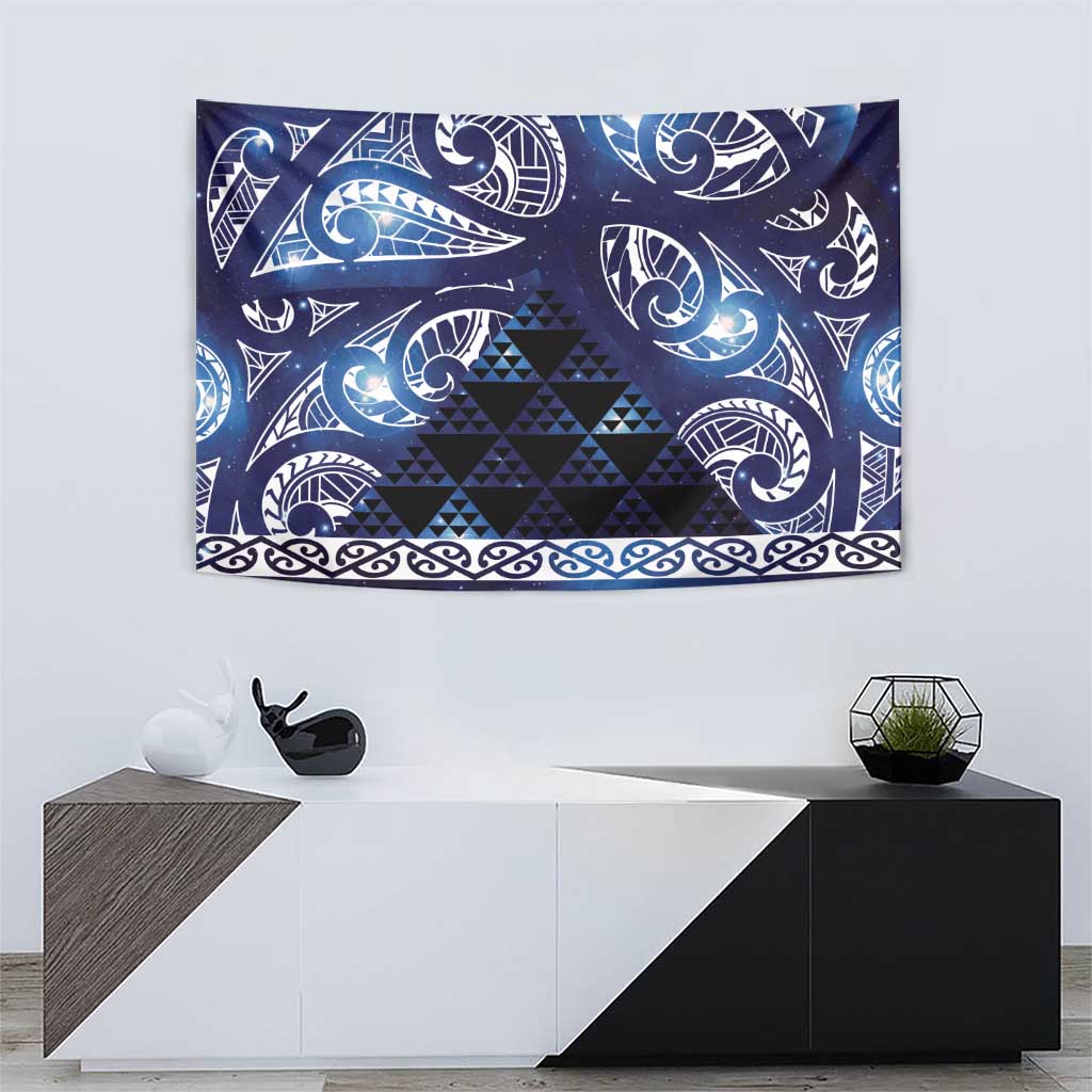 Matariki New Zealand Tapestry NZ Niho Taniwha Maori New Year Blue Galaxy LT14 - Polynesian Pride