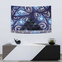 Matariki New Zealand Tapestry NZ Niho Taniwha Maori New Year Blue Galaxy LT14 - Polynesian Pride