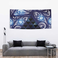 Matariki New Zealand Tapestry NZ Niho Taniwha Maori New Year Blue Galaxy LT14 - Polynesian Pride