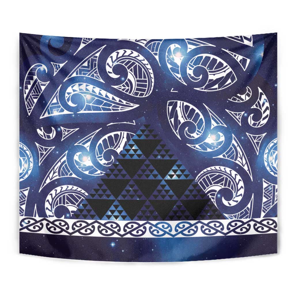 Matariki New Zealand Tapestry NZ Niho Taniwha Maori New Year Blue Galaxy LT14 - Polynesian Pride