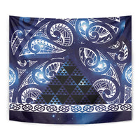 Matariki New Zealand Tapestry NZ Niho Taniwha Maori New Year Blue Galaxy LT14 - Polynesian Pride