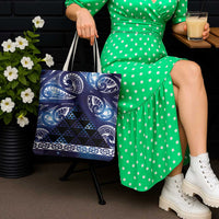 Matariki New Zealand Tote Bag NZ Niho Taniwha Maori New Year Blue Galaxy