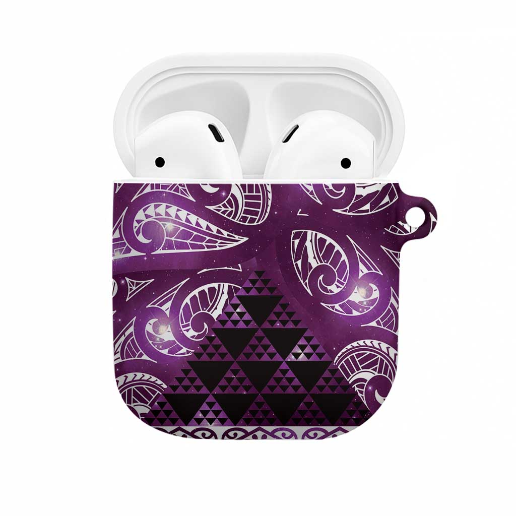 Matariki New Zealand AirPods Case NZ Niho Taniwha Maori New Year Purple Galaxy LT14 Purple - Polynesian Pride