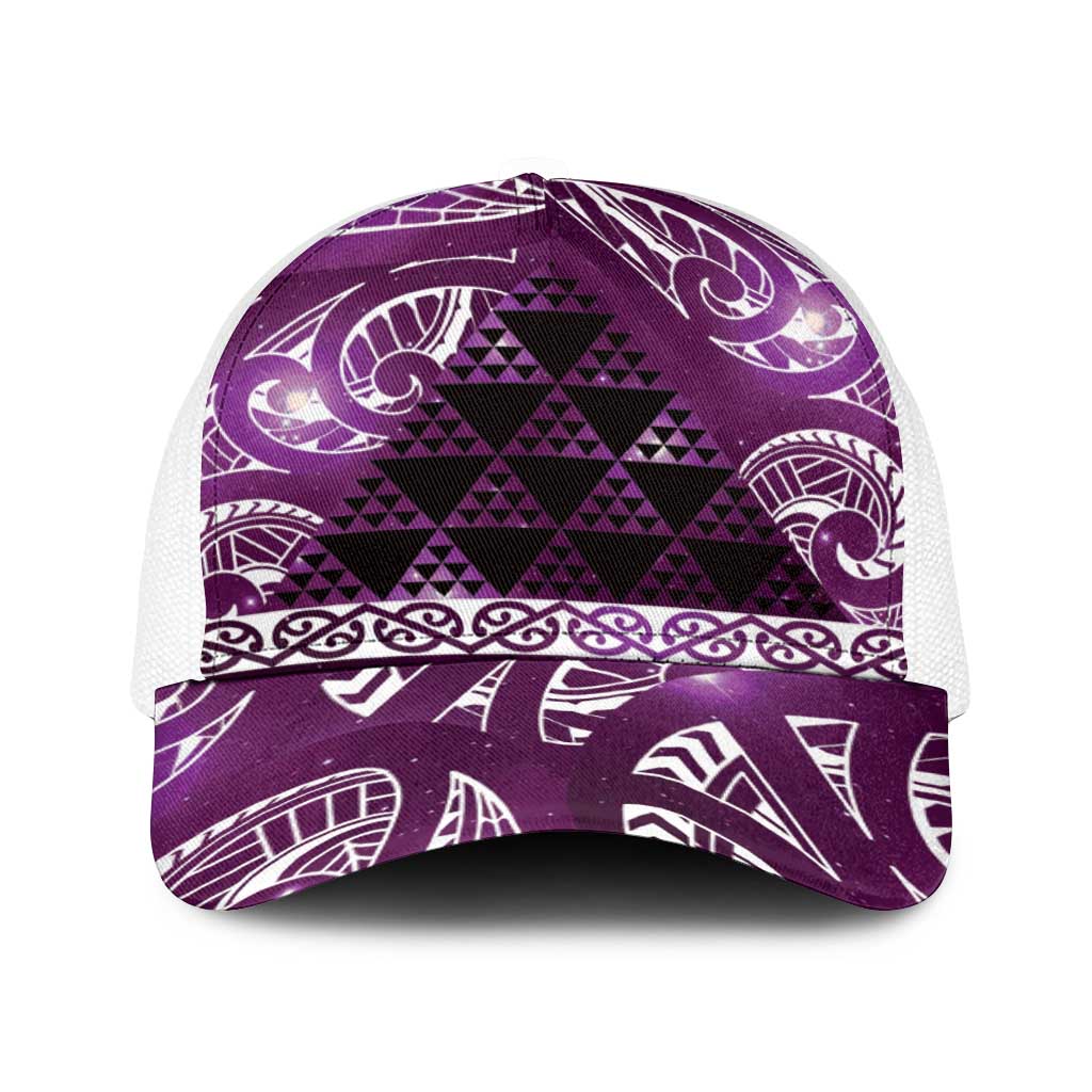 Matariki New Zealand Baseball Net Cap NZ Niho Taniwha Maori New Year Purple Galaxy