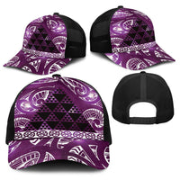 Matariki New Zealand Baseball Net Cap NZ Niho Taniwha Maori New Year Purple Galaxy