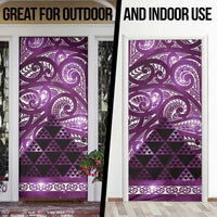 Matariki New Zealand Door Cover NZ Niho Taniwha Maori New Year Purple Galaxy LT14 - Polynesian Pride