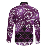 Matariki New Zealand Family Matching Summer Maxi Dress and Hawaiian Shirt NZ Niho Taniwha Maori New Year Purple Galaxy LT14 - Polynesian Pride