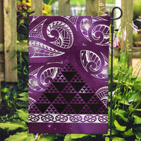 Matariki New Zealand Garden Flag NZ Niho Taniwha Maori New Year Purple Galaxy LT14 Garden Flag Purple - Polynesian Pride