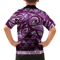 Matariki New Zealand Hawaiian Shirt NZ Niho Taniwha Maori New Year Purple Galaxy LT14 - Polynesian Pride