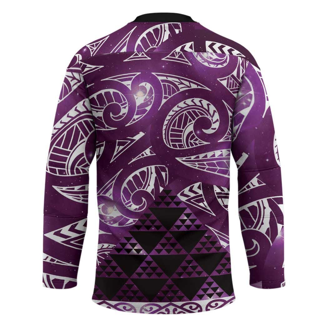 Matariki New Zealand Hockey Jersey NZ Niho Taniwha Maori New Year Purple Galaxy LT14 - Polynesian Pride