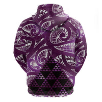 Matariki New Zealand Hoodie NZ Niho Taniwha Maori New Year Purple Galaxy LT14 - Polynesian Pride