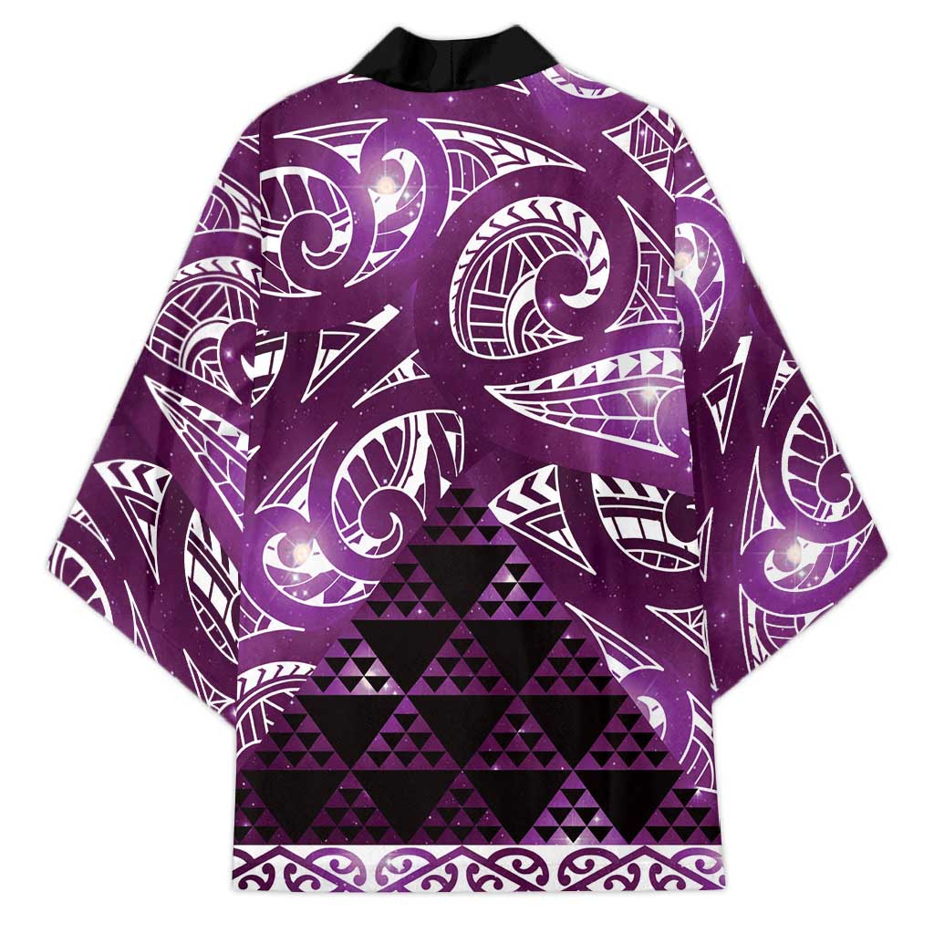 Matariki New Zealand Kimono NZ Niho Taniwha Maori New Year Purple Galaxy