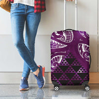Matariki New Zealand Luggage Cover NZ Niho Taniwha Maori New Year Purple Galaxy LT14 - Polynesian Pride