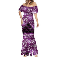 Matariki New Zealand Mermaid Dress NZ Niho Taniwha Maori New Year Purple Galaxy LT14 - Polynesian Pride