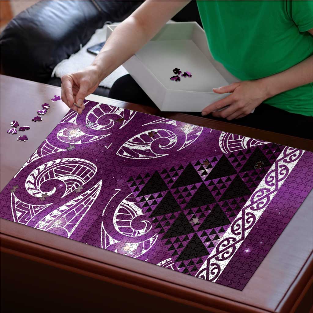 Matariki New Zealand Puzzle NZ Niho Taniwha Maori New Year Purple Galaxy