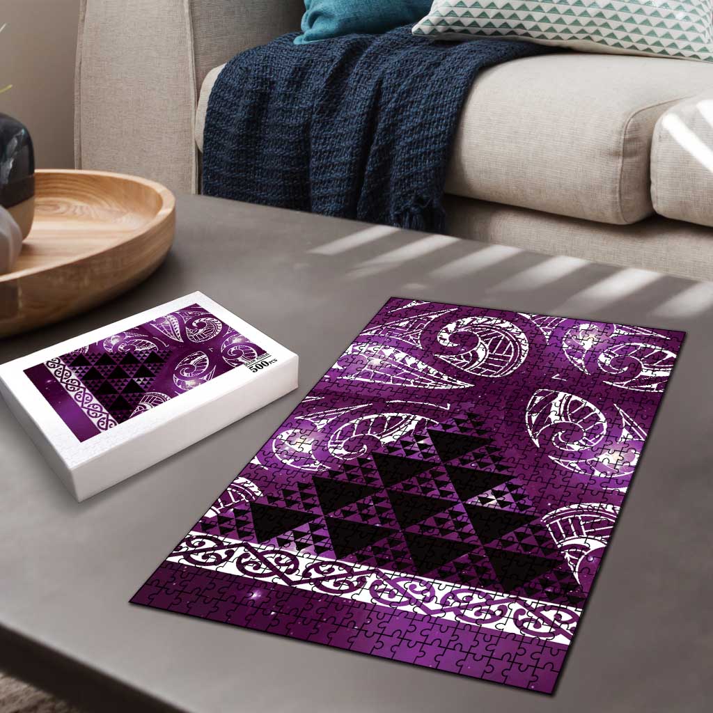 Matariki New Zealand Puzzle NZ Niho Taniwha Maori New Year Purple Galaxy