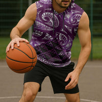 Matariki New Zealand Sleeveless Hoodie NZ Niho Taniwha Maori New Year Purple Galaxy LT14 - Polynesian Pride