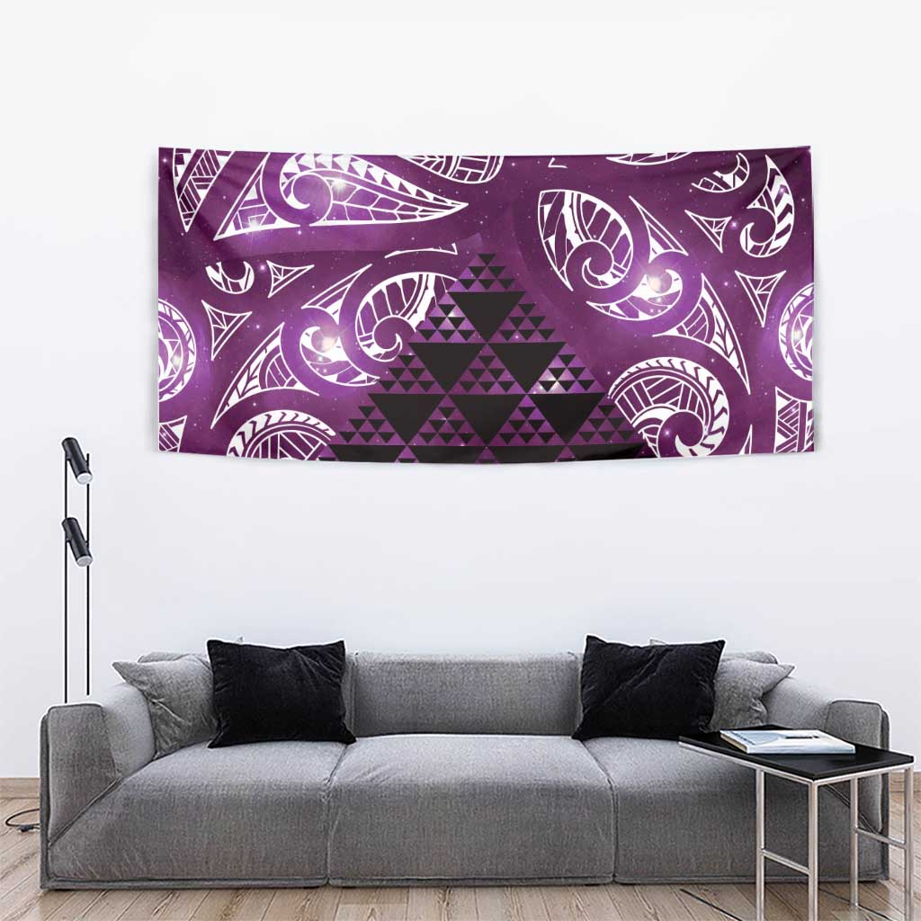Matariki New Zealand Tapestry NZ Niho Taniwha Maori New Year Purple Galaxy
