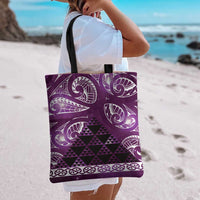 Matariki New Zealand Tote Bag NZ Niho Taniwha Maori New Year Purple Galaxy LT14 - Polynesian Pride
