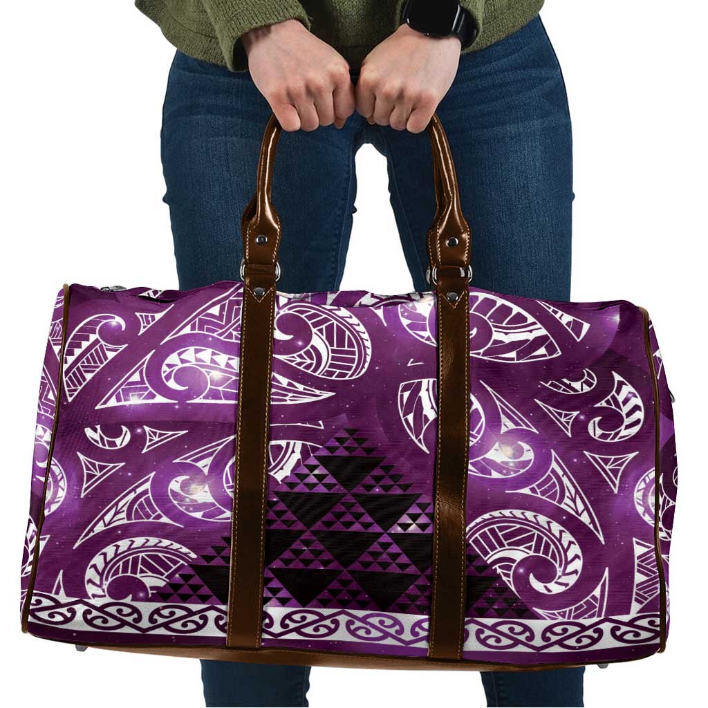 Matariki New Zealand Travel Bag NZ Niho Taniwha Maori New Year Purple Galaxy LT14 Purple - Polynesian Pride