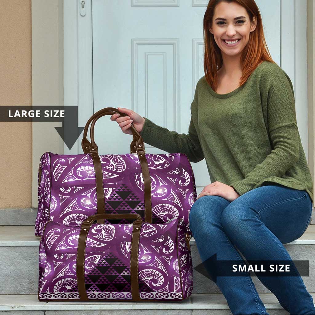 Matariki New Zealand Travel Bag NZ Niho Taniwha Maori New Year Purple Galaxy LT14 - Polynesian Pride