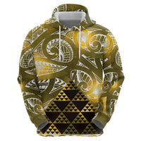 Matariki New Zealand Hoodie NZ Niho Taniwha Maori New Year Yellow Galaxy LT14 - Polynesian Pride