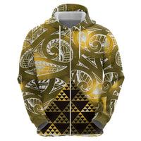 Matariki New Zealand Hoodie NZ Niho Taniwha Maori New Year Yellow Galaxy LT14 - Polynesian Pride