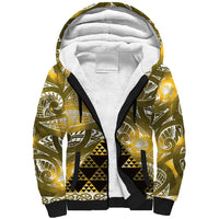Matariki New Zealand Sherpa Hoodie NZ Niho Taniwha Maori New Year Yellow Galaxy LT14 Unisex Yellow - Polynesian Pride